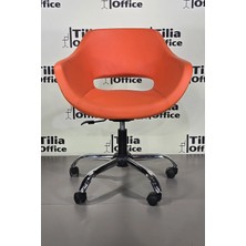 Tiliaoffice Monaco Ofis Çalışma Koltuğu - Krom Yonca Tekerlekli Ayak V7