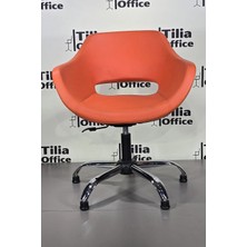 Tiliaoffice Monaco Kuaför Çalışma Koltuğu - Krom Yonca Sabit Ayak V6