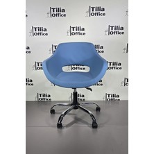 Tiliaoffice Monaco Ofis Çalışma Koltuğu - Krom Yonca Tekerlekli Ayak V2