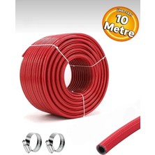 Sel SLK10 10 Metre Thermo Kompresör Hava Hortumu Kırmızı 8 mm 10 Metre + 2 Adet Kelepçe