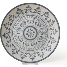 Keramika Dc Mavi Dekor Pasta Tabak 20 cm 5 Adet