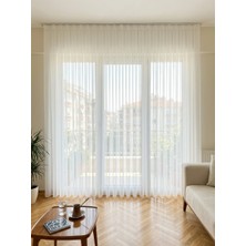 Demor Home Ağır Gramajlı Bambu Tül Perde 1'e 3 Sık Pile Tok ve Dökümlü Duruş - Tüm Odalara Uygun