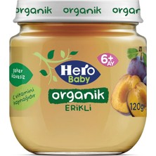 Hero Baby Organik Erikli Kavanoz Mama 120 gr (3 Adet)