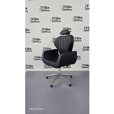 Tilia Office Tiliaoffice Clean Profesyonel Makyaj Koltuğu - Krom Konik Sabit Ayak