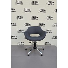 Tilia Office Tiliaoffice Monaco Ofis Çalışma Koltuğu - Antrasit Gri | Krom Yonca Sabit Ayak
