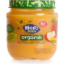 Hero Baby Organik Elmalı Şeftalili Kavanoz Mama 120 gr (5 Adet)