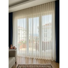 Favolli Yoğun Dokulu Bambu Tül Perde 1'e 3 Sık Pile Tok Duruşlu Premium Seri