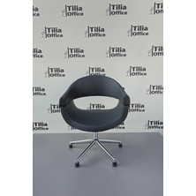 Tilia Office Tiliaoffice Vera Ofis Bekleme Koltuğu - Krom Konik Sabit Ayak