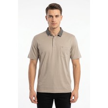 Raymons Erkek Büyük Beden Polo Yaka Cepli Kısa Kollu Tişört T6275 BGL-ST05556