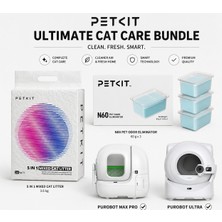 Petkit 5'i 1 Arada Aktif Karbonlu Kedi Kumu+Petkit N60 Koku Giderici – Purobot / Max Pro / Ultra Uyumlu 3'lü Paket