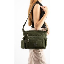 Baginn Kadın Postacı Çanta Hafif Klinkır Kumaş Çok Cepli Çapraz Askılı Omuz Çantası 28*24 cm Günlük Çanta
