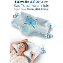 Softlife Nox Ice Serinletici Kılıflı Visco Soğuk Boyun Destekli Ortopedik Visco Yastık - Rahat Uyku ve Güzellik Yastığı 64X38X12,5 cm