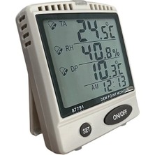 OEM Az 87791 Alarmlı Sıcaklık ve Nem Ölçer Dewpoint Göstergeli