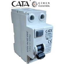 sbodurhome Cata Ct 9649 2X25A 300MA 6ka Monofaze Kaçak Akım Rölesi