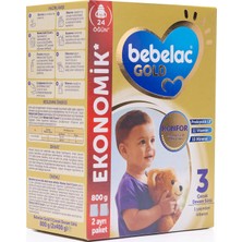 Bebelac Gold 3 Çocuk Devam Sütü 800 gr 1+ Yaş (3 Adet) İçerik: 11 Vitamin ve 10 Mineral