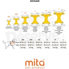 Mita Air Mesh Kedi Köpek Göğüs Tasması Çift Reflektörlü, Terletmeyen Neon Sarı S