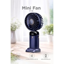 Başkenttekno Şarjlı Masaüstü Vantilatör Dijital Göstergeli 90 Derece Katlanabilir Mini Fan F19