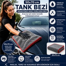 TUMKE Mikrofiber Tank Bezi  Yüksek Havlu Araba, Cam, Mutfak ve Banyo Kurulama Bezi Araç Temizleme Bezi 50X70CM
