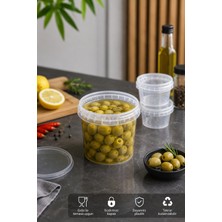 Gardenonya 250 cc Şeffaf Kova Sızdırmaz Kapaklı 10 Adet