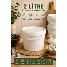 Gardenonya 2 Litre Beyaz Kova Sızdırmaz Kapaklı 50 Adet
