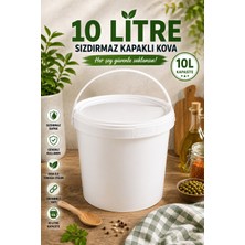Gardenonya 10 Litre Beyaz Kova Sızdırmaz Kapaklı 20 Adet