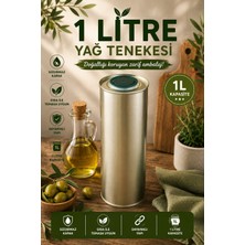 Gardenonya 1 Litre Yağ Tenekesi Gold Zeytin Yağı Tenekesi 1 Adet