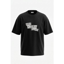 Anetos New Found Glory Tasarım Sırt Baskılı Pamuk Siyah Oversize T-Shirt