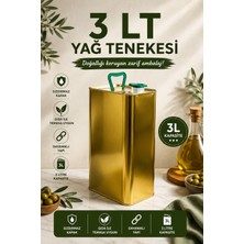 Gardenonya 3 Litre Yağ Tenekesi Gold Zeytin Yağı Tenekesi 10 Adet