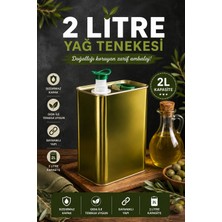 Gardenonya 2 Litre Yağ Tenekesi Gold Zeytin Yağı Tenekesi 1 Adet