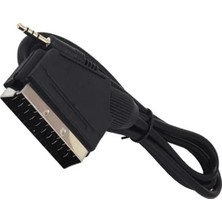 Derin Stok Uydu Alıcısı Kablo 3.5 mm Stereo Erkek-Scart Kablo 1.2 Metre Uzun