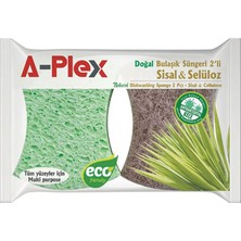 A-Plex Sisal Selülozik Bulaşık Süngeri 2'li 3 Adet