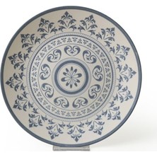 Keramika Dc Mavi Dekor Servis Tabak 25 cm 3 Adet