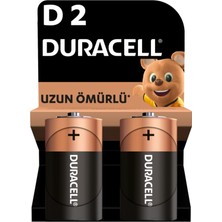 Duracell Alkalin D Pil, 1,5V (LR20 / MN1300), 2 Li Paket 2 Adet
