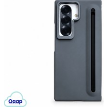 Samsung Z Fold 7 Kalemli Standlı Camlı Kılıf