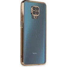Derin Stok Redmi Note 9 Kılıf Lensli Silikon - Gold
