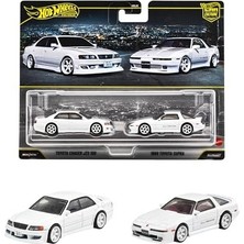 1:64 Hot Wheels Premium Car Culture 2'li Paket 2002 Toyota Chaser Jzx 100 - 1989 Toyota Supra