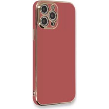 Derin Stok Iphone 12 Kılıf Volet Silikon - Kırmızı