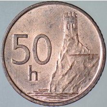 Banknoting Slovakya 50 Halierov 1998 Çilaltı.