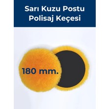 Befar Kuzu Postu (Yünü) Cırtlı Polisaj Pedi 180 mm  | Yün Polisaj Keçesi
