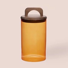 Matmel Mia Akasya Kulplu Cam Kavanoz - Amber - 1 Lt