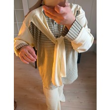 Butik Duyawear Gömlek Şal Detaylı Ikili Takım