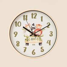 Klik Slim Safari Çocuk Odası Duvar Saati - Renkli - 30 cm
