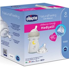 Chicco Natural Feeling Cam Biberon 250 ml Biberon Emziği Hediyeli (4 Adet)