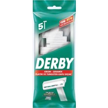 4 Adet   Derby Tek Bıçaklı 5li Poşet Tıraş Bıcagı