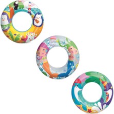 Bestway 51CM Deniz Simidi 3-6 Yaş Eğlenceli Hayvan Temalı Renkli Yüzme Simidi-36113