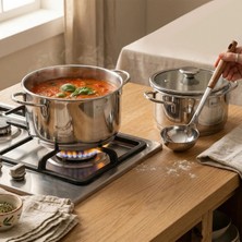 Bonera Kitchen Pure Steel 6 Parça Çelik Tencere Seti