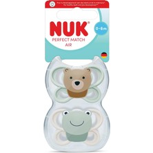 Nuk Pm Air 2'li Emzik, 0-6 Ay, Beyaz/yeşil, Unisex (3 Adet)
