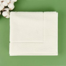 Matmel Soft Bordürlü Premium Ayak Havlusu - Ekru - 50X70 cm