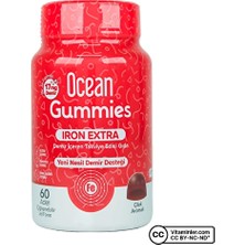 Ocean Gummies Iron Extra 60 Çiğnenebilir Form Lipozomal Demir İçeren Takviye Edici Gıda