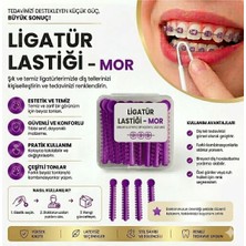 Elastik Ligatür Lastiği Mor Renk 2 Adet Çubuk (26 Halka)